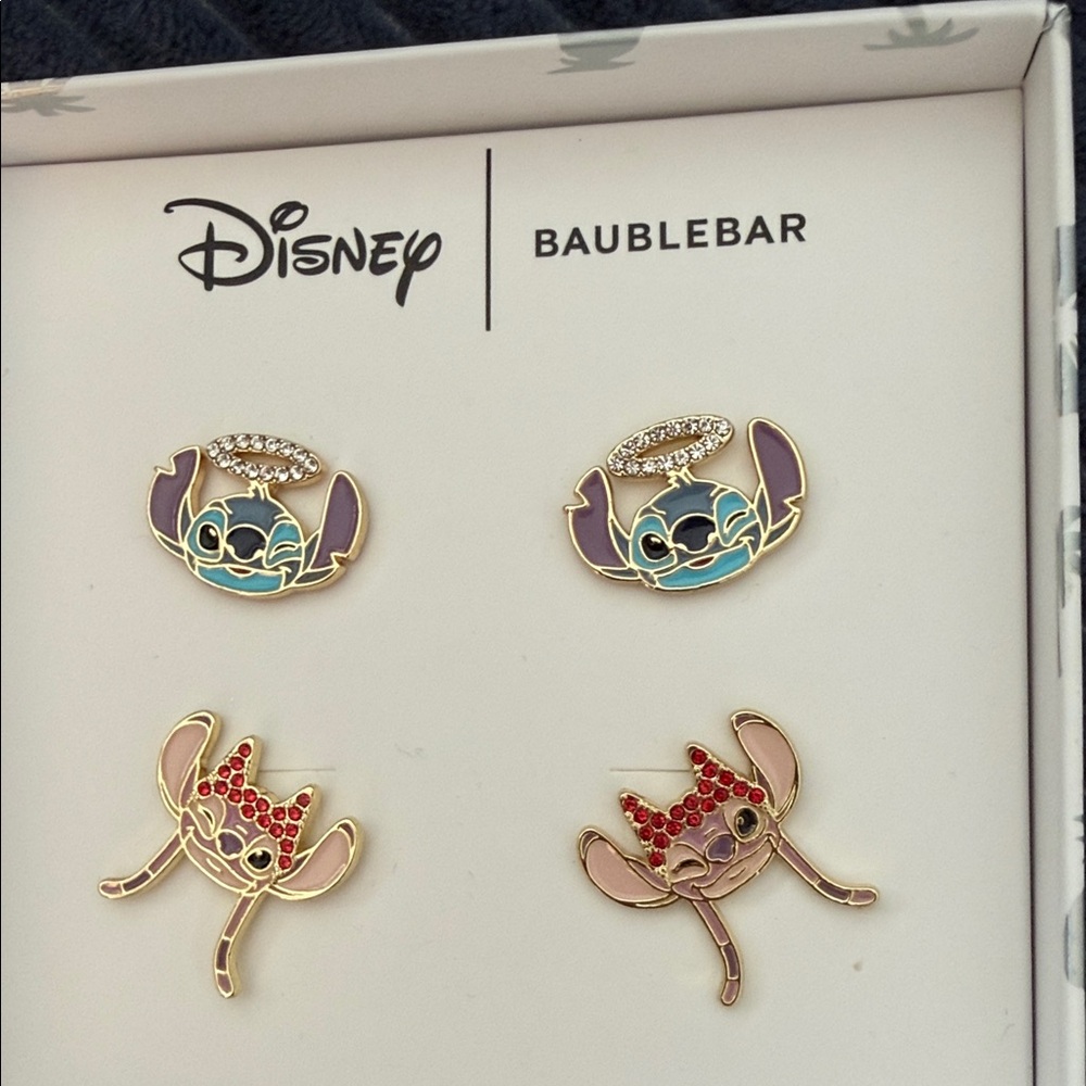 Disney BaubleBar Stitch & Angel Earrings - Picture 3 of 3